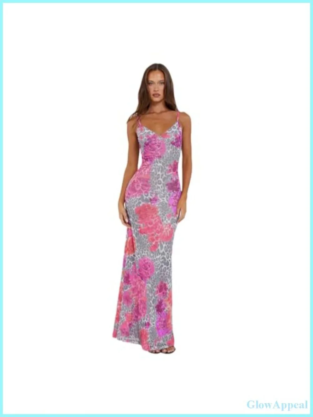 VANCOL Women Satin Dress Backless Hollow Casual Boho Flowy Maxi Halter Neck